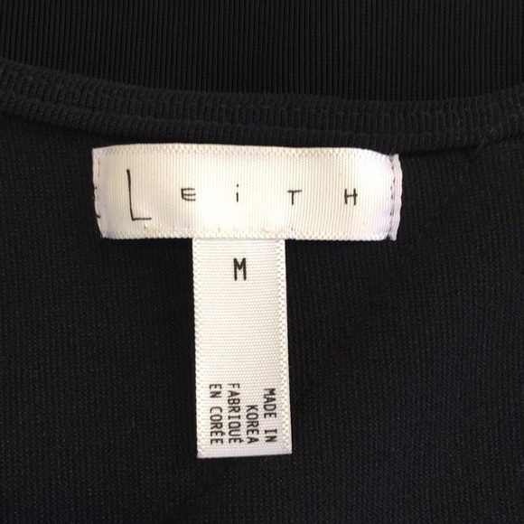 LEITH | Solid Black Ruffle Top - Picture 10 of 11